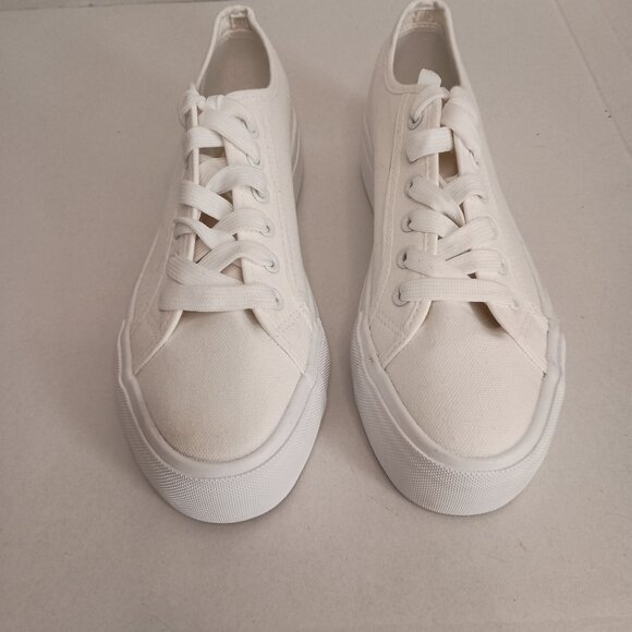 Women's Platform Understated Minimalist White Like New Size 8 - Picture 3 of 10